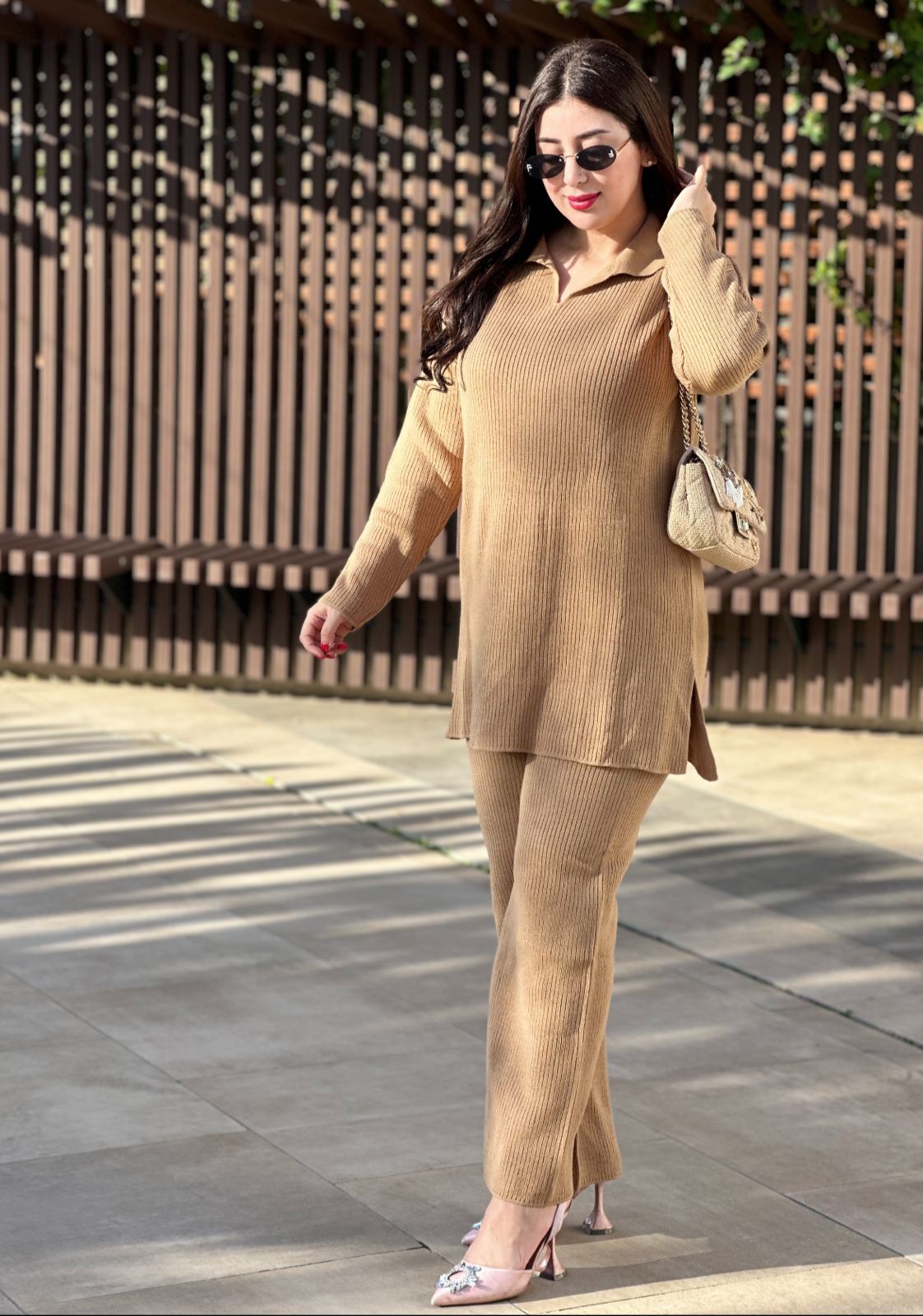 Ensemble Naila : طقم تريكو شتوي ناعم وراقي 🧶✨